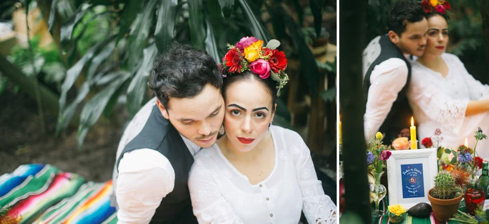 Traumpaar bei einer Hochzeitsfotosession im Grünen, romantische Atmosphäre, Detailaufnahme.