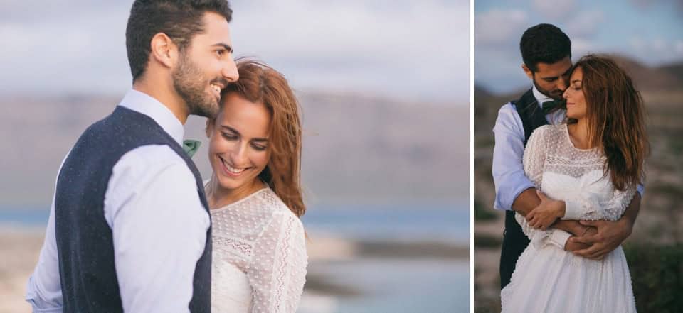 Romantisches Brautpaar bei Hochzeitsfotos im Freien Tirol Österreich.